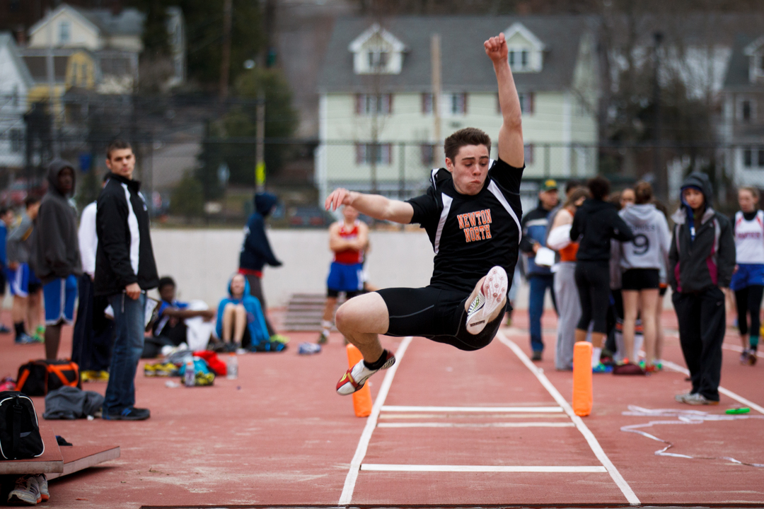 Jared open outdoor track career with triple win vs. Natick